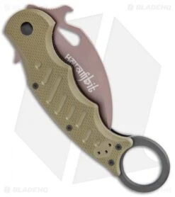Fox Knives Desert Warrior Karambit Folder Knife OD Green G-10 (2.9" Copper PVD) -Fox Knives Fox Knives Karambit Folder LL OD Green G 10 FDE BHQ 90991 jr side