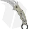 Fox Knives Karambit Folding Knife Green Micarta (3.1" Stonewash) FOX479MISW