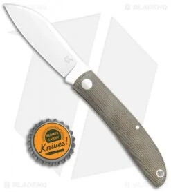 Fox Knives Livri Slip Joint Knife Green Micarta (2.75" Satin) FX-273 -Fox Knives Fox Knives Livri SJ Green Micarta Satin 01FX849 BHQ 105764 jr bottlecap