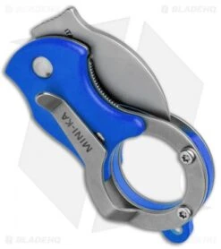 Fox Knives Mini-KA Linerlock Karambit Knife Blue (1" Bead Blast) FX-535 BL -Fox Knives Fox Knives Mini KA LL Karambit Blue BB 01FX323 BHQ 88123 jr side