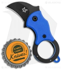 Fox Knives Mini-KA Linerlock Karambit Knife Blue (1" Black) FX-535 BLB -Fox Knives Fox Knives Mini KA LL Karambit Blue Black 01FX329 BHQ 88124 jr bottlecap