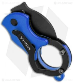 Fox Knives Mini-KA Linerlock Karambit Knife Blue (1" Black) FX-535 BLB -Fox Knives Fox Knives Mini KA LL Karambit Blue Black 01FX329 BHQ 88124 jr side
