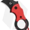 Fox Knives Mini-KA Linerlock Karambit Knife Red (1" Black) FX-535 RB