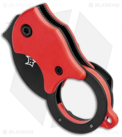 Fox Knives Mini-KA Linerlock Karambit Knife Red (1" Black) FX-535 RB 2 Fox Knives Mini-KA Linerlock Karambit Knife Red (1" Black) FX-535 RB - Image 2