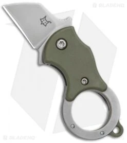 Fox Knives Mini-TA Liner Lock Karambit Knife OD Green (1" Stonewash) FX-536OD
