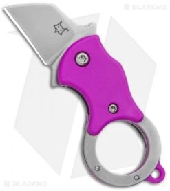 Fox Knives Mini-TA Liner Lock Karambit Knife Purple (1" Stonewash) FX-536 P