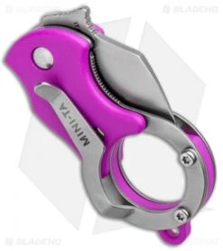 Fox Knives Mini-TA Liner Lock Karambit Knife Purple (1" Stonewash) FX-536 P -Fox Knives Fox Knives Mini TA LL Karambit Pink SW FX 536P BHQ 95725 jr side