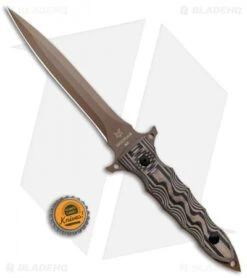 Fox Knives Modras Dagger Fixed Blade Knife Black/Coyote Tan G-10 (7" Tan) FX-508 -Fox Knives Fox Knives Modras Dagger Fixed Blade Black Coyote Tan G 10 Tan FOX508 BHQ 47633 jr bottlecap
