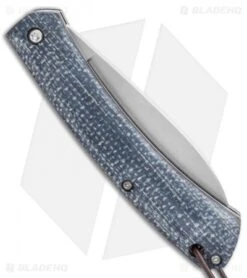 Fox Knives Nauta Slip Joint Knife Black Juta Micarta (3.00" Satin) -Fox Knives Fox Knives Nauta Slip Joint Knife Black Juta Micarta 3.35 Satin 01FX880 BHQ 113338 LS Side