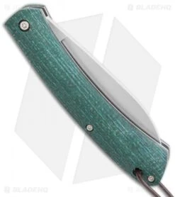 Fox Knives Nauta Slip Joint Knife Green Juta Micarta (3.00" Satin) -Fox Knives Fox Knives Nauta Slip Joint Knife Green Juta Micarta 3.35 Satin 01FX881 BHQ 113337 LS Side