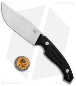 Fox Knives Octopus Vulgaris Fixed Blade Knife Black G-10 (4.3" Satin) FX-510 -Fox Knives Fox Knives Octopus Vulgaris Black G 10 Satin FX 510 BHQ 85177 jr bottlecap