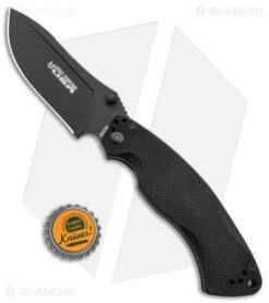 Fox Knives Olympian Liner Lock Knife Black G-10 (3.75" Black) -Fox Knives Fox Knives Olympian LL Black G 10 Black BHQ 22607 jr bottlecap