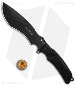Fox Knives Parus Fixed Blade Knife & Survival Kit Black Forprene (6.8" Black) -Fox Knives Fox Knives Parus Black Forprene BHQ 85200 jr bottlecap
