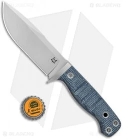 Fox Knives Perser FX-103 MB Fixed Blade Knife Black Micarta (4.5" Bead Blast) -Fox Knives Fox Knives Perser FX 103 MB Fixed Blade Black Micarta BB BHQ 121754 jr bottlecap