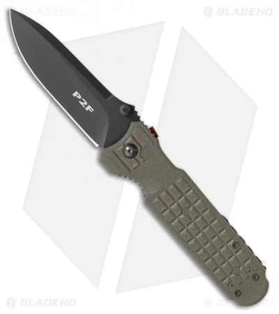 Fox Knives Predator Folding Knife OD Green Forprene (3.5" Black) FX446-OD 1 Fox Knives Predator Folding Knife OD Green Forprene (3.5" Black) FX446-OD
