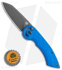 Fox Knives Radius Folding Knife Blue G-10 (3" Black SW N690) FX-550 G10BL -Fox Knives Fox Knives Radius Folding Knife Blue G 10 3 Black SW N690 FX 550G10BL BHQ 117110 LS Bottlecap