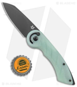 Fox Knives Exclusive Radius Folding Knife Natural G-10 (2.9" Black M390) -Fox Knives Fox Knives Radius Folding Knife Natural G 10 Black BHQ 124057 jr bottlecap