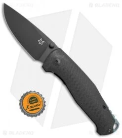 Fox Knives TUR Liner Lock Knife Carbon Fiber (2.8" Black) FX-528 B -Fox Knives Fox Knives TUR LL CF Black 01FX137 BHQ 70975 jr bottlecap