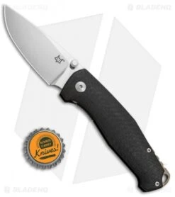 Fox Knives TUR Liner Lock Knife Carbon Fiber (2.8" Satin) FX-528 -Fox Knives Fox Knives TUR LL Carbon Fiber FX 528 BHQ 70974 jr bottlecap
