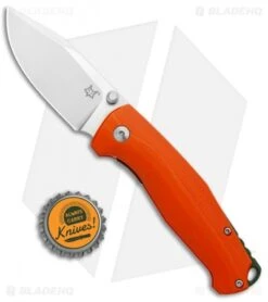 Fox Knives TUR Liner Lock Knife Orange G-10 (2.8" Satin) FX-523 OR -Fox Knives Fox Knives TUR LL Orange G 10 Satin FX 523OR BHQ 95729 jr bottlecap