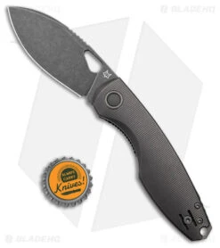 Fox Knives Vox Chilin F8 Liner Lock Knife Black Titanium (3.2" PVD SW) -Fox Knives Fox Knives Vox Chillin F8 LL Black Ti Black PVD SW BHQ 123136 jr bottlecap