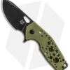 Fox Knives Vox Suru Frame Lock Flipper Knife Green (2.3" Black Stonewash)