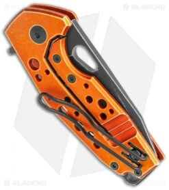 Fox Knives Vox Suru Frame Lock Flipper Knife Orange (2.3" Black Stonewash) -Fox Knives Fox Knives Vox Suru FL Orange Black SW FX 526ALO BHQ 86404 jr side 2