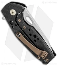 Fox Knives Vox Suru Flipper Knife Carbon Fiber Bronze Hardware (2.3" Satin M390) -Fox Knives Fox Knives Vox Suru Flipper CF Bronze Hardware Satin FX 526CF BHQ 86406 jr side
