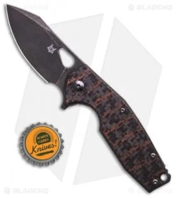 Fox Knives Vox Yaru Frame Lock Knife Snakeskin CF (2.9" Black SW) -Fox Knives Fox Knives Vox Yaru Frame Lock Knife Space Coral 2in 9cm Black SW BHQ 121569 td size