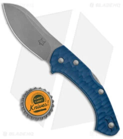 Fox Knives Anso Zero Exclusive Folding Knife Blue G-10 (3" Stonewash N690) -Fox Knives Fox Knvies Anso Zero Exclusive Blue G 10 SW BHQ 177638 jr bottlecap