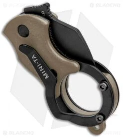 Fox Knives Mini-TA Liner Lock Karambit Knife Coyote (1" Black) FX-536CBB -Fox Knives Fox Mini TA Coyote Brown Black FX 536CBB BHQ 95719 jr side