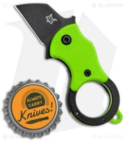 Fox Knives Mini-TA Liner Lock Karambit Knife Green (1" Black) FX-536GB -Fox Knives Fox Mini TA Green Black FX 536GB BHQ 95721 jr bottlecap