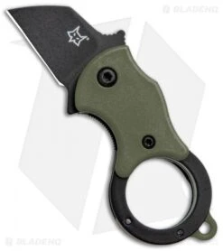 Fox Knives Mini-TA Liner Lock Karambit Knife OD Green (1" Black) FX-536ODB