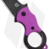 Fox Knives Mini-TA Liner Lock Karambit Knife Purple (1" Black) FX-536OD