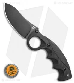 Fox Knives Russ Kommer Alaska Hunter Fixed Blade Knife Black G-10 (3.6" Black) -Fox Knives Fox Russ Kommer Alaska Fixed Blade FX 620 B BHQ 114128 LS Bottlecap