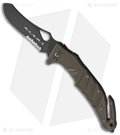 Fox Knives A.L.S.R. Liner Lock Knife Brown FRN (3.9" Black Serr) FX-447 COD 1 Fox Knives A.L.S.R. Liner Lock Knife Brown FRN (3.9" Black Serr) FX-447 COD