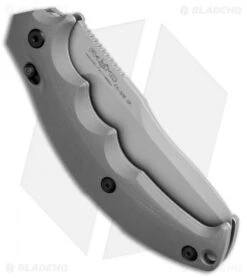 Fox Knives Aruru Folder Lockback Knife Gray HPL (4.25" Bead Blast) FX-506GR -Fox Knives fox aruru gray bb fx 506gr BHQ 37922 jr side
