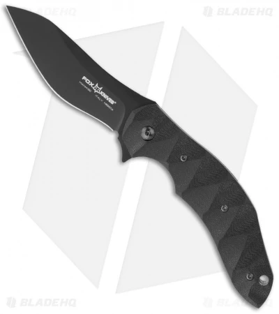 Fox Knives Jens Anso Flipper Folding Knife Black G10 (3.54" Plain) FX-302G10 1 Fox Knives Jens Anso Flipper Folding Knife Black G10 (3.54" Plain) FX-302G10