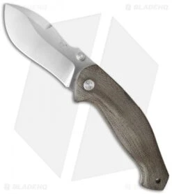 Fox Knives Anso Mojo Lockback Knife Green Micarta (3.5" Satin) FX-306