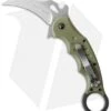 Fox Knives Karambit Folder Knife OD Green G-10 (3.1" Stonewash) 479ODSW
