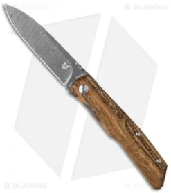 Fox Knives Terzuola Folder Knife Bocote Wood (3.25" Damascus) FX-525DB